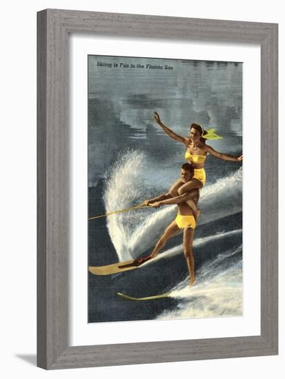 Water Skiers, Florida-null-Framed Art Print