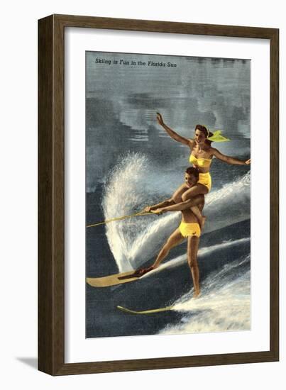 Water Skiers, Florida-null-Framed Art Print