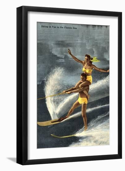 Water Skiers, Florida-null-Framed Art Print