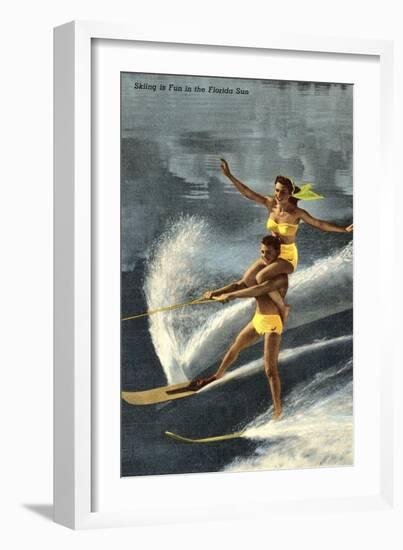 Water Skiers, Florida-null-Framed Art Print