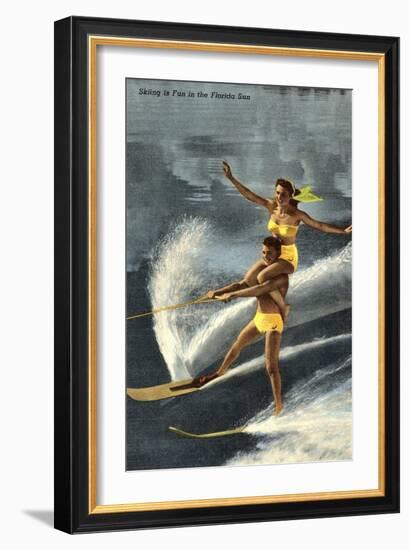 Water Skiers, Florida-null-Framed Art Print
