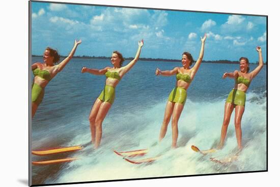 Water Skiers, Florida-null-Mounted Art Print