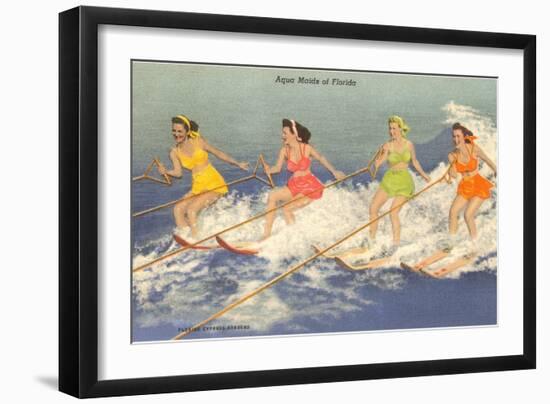 Water Skiers, Florida--Framed Art Print