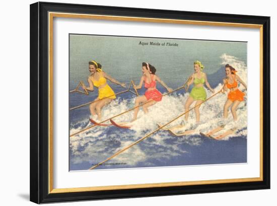 Water Skiers, Florida--Framed Art Print