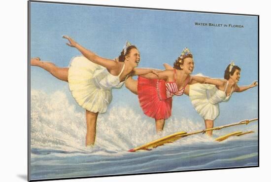 Water Skiers, Florida-null-Mounted Art Print