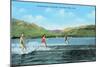 Water Skiers, Pineview Lake-null-Mounted Art Print