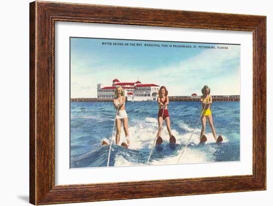 Water Skiers, St. Petersburg, Florida-null-Framed Art Print