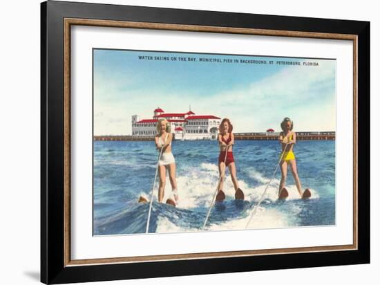 Water Skiers, St. Petersburg, Florida-null-Framed Art Print