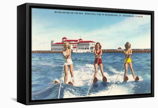 Water Skiers, St. Petersburg, Florida-null-Framed Stretched Canvas