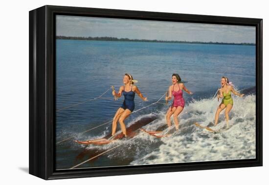 Water Skiers-null-Framed Stretched Canvas