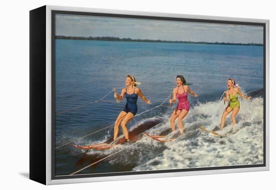 Water Skiers-null-Framed Stretched Canvas