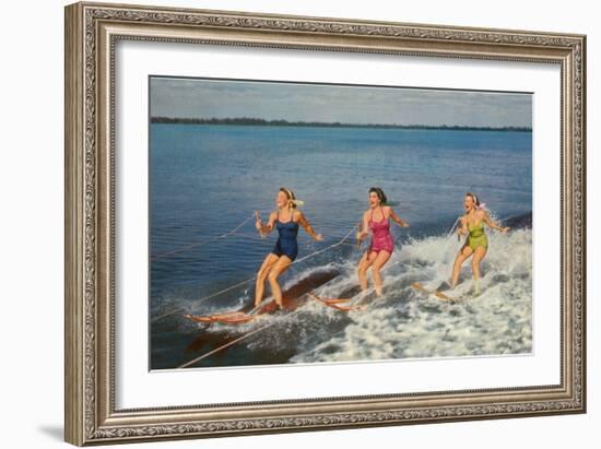 Water Skiers-null-Framed Art Print