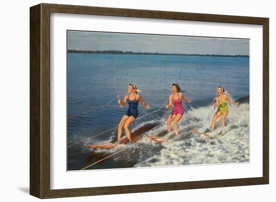 Water Skiers-null-Framed Art Print