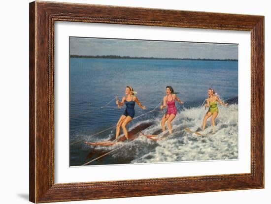 Water Skiers-null-Framed Art Print