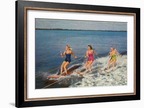 Water Skiers-null-Framed Art Print