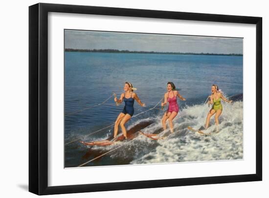 Water Skiers-null-Framed Art Print