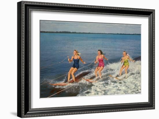 Water Skiers-null-Framed Art Print