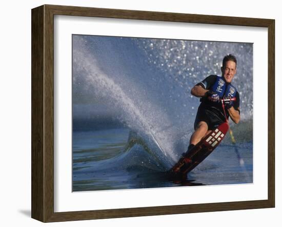Water Skiier in Action-null-Framed Photographic Print