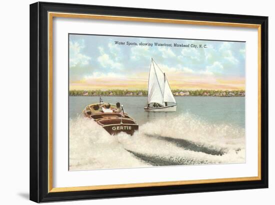 Water Sports, Morehead City, North Carolina-null-Framed Art Print