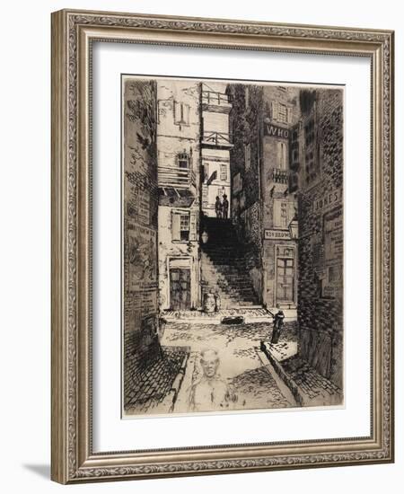 Water Street Stairs, Looking Up, 1881-Joseph Pennell-Framed Giclee Print
