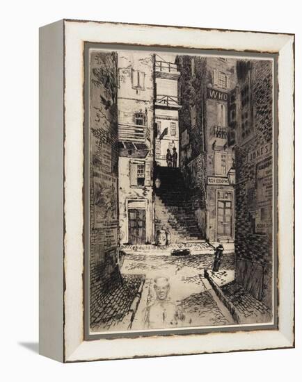 Water Street Stairs, Looking Up, 1881-Joseph Pennell-Framed Premier Image Canvas