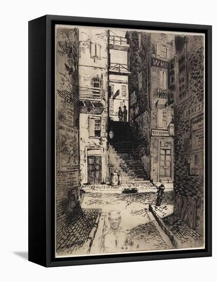 Water Street Stairs, Looking Up, 1881-Joseph Pennell-Framed Premier Image Canvas