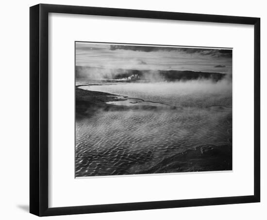 Water Surface Presents A Different Texture, Fountain Geyser Pool Yellowstone NP Wyoming 1933-1942-Ansel Adams-Framed Art Print