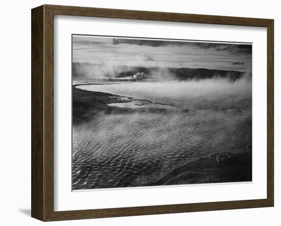 Water Surface Presents A Different Texture, Fountain Geyser Pool Yellowstone NP Wyoming 1933-1942-Ansel Adams-Framed Art Print