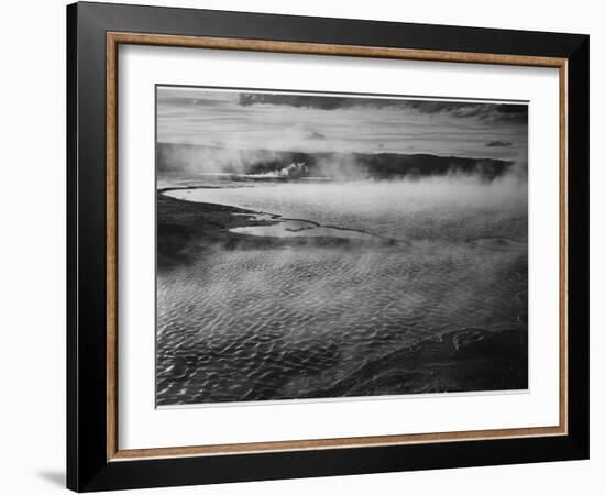 Water Surface Presents A Different Texture, Fountain Geyser Pool Yellowstone NP Wyoming 1933-1942-Ansel Adams-Framed Art Print