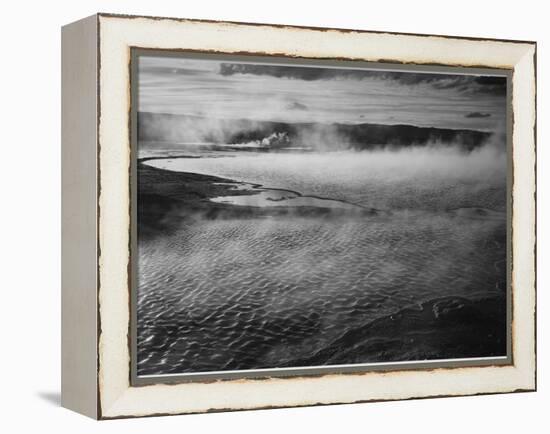 Water Surface Presents A Different Texture, Fountain Geyser Pool Yellowstone NP Wyoming 1933-1942-Ansel Adams-Framed Stretched Canvas