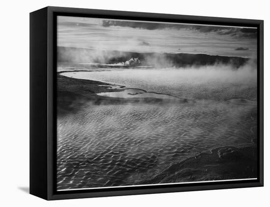 Water Surface Presents A Different Texture, Fountain Geyser Pool Yellowstone NP Wyoming 1933-1942-Ansel Adams-Framed Stretched Canvas