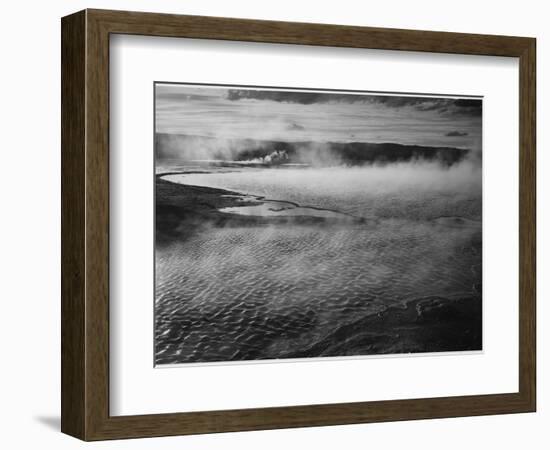 Water Surface Presents A Different Texture, Fountain Geyser Pool Yellowstone NP Wyoming 1933-1942-Ansel Adams-Framed Art Print