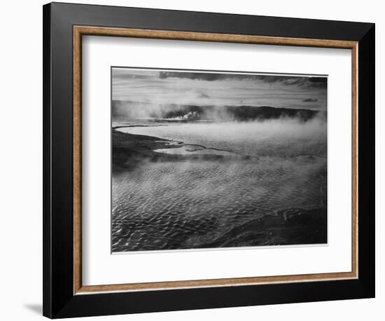 Water Surface Presents A Different Texture, Fountain Geyser Pool Yellowstone NP Wyoming 1933-1942-Ansel Adams-Framed Art Print
