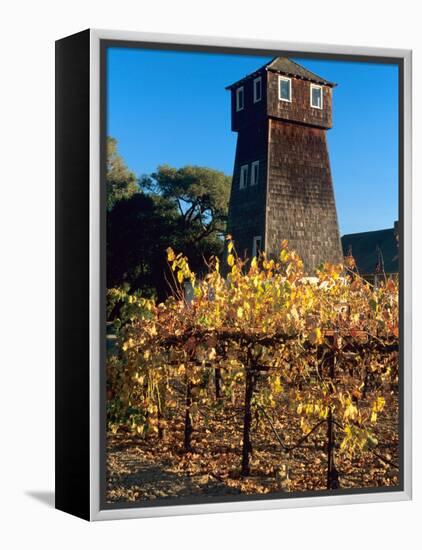 Water Tank Tower at the Handley Cellars Winery, Mendocino County, California, USA-John Alves-Framed Premier Image Canvas