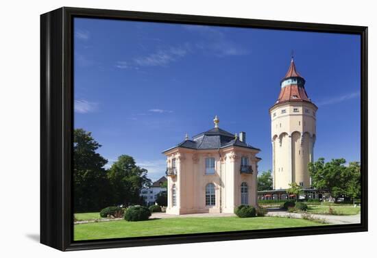 Water Tower and Pagodenburg Pavillon, Rastatt, Black Forest, Baden Wurttemberg, Germany, Europe-Markus Lange-Framed Premier Image Canvas
