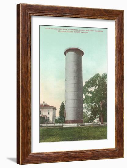 Water Tower, Napa, California-null-Framed Art Print