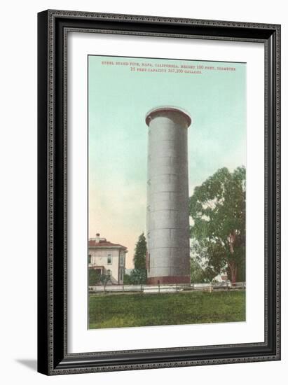 Water Tower, Napa, California-null-Framed Art Print