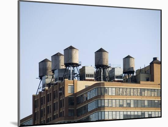 Water Towers on Building, Manhattan, New York City, New York, USA-R H Productions-Mounted Photographic Print