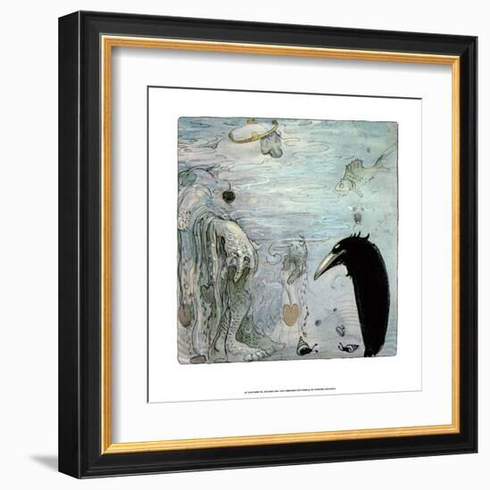 Water Troll-John Bauer-Framed Art Print