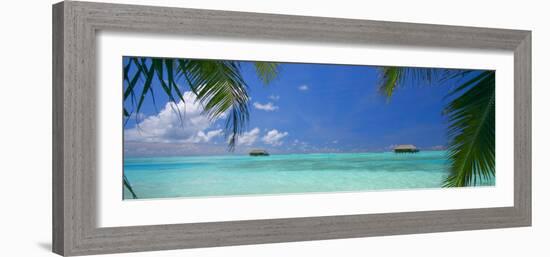 Water Villas and Tropical Lagoon, Maldives, Indian Ocean, Asia-Sakis Papadopoulos-Framed Photographic Print