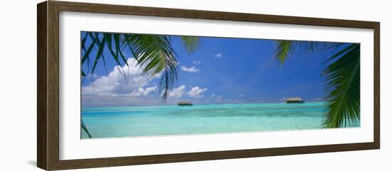 Water Villas and Tropical Lagoon, Maldives, Indian Ocean, Asia-Sakis Papadopoulos-Framed Photographic Print