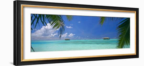 Water Villas and Tropical Lagoon, Maldives, Indian Ocean, Asia-Sakis Papadopoulos-Framed Photographic Print