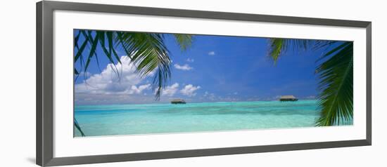 Water Villas and Tropical Lagoon, Maldives, Indian Ocean, Asia-Sakis Papadopoulos-Framed Photographic Print