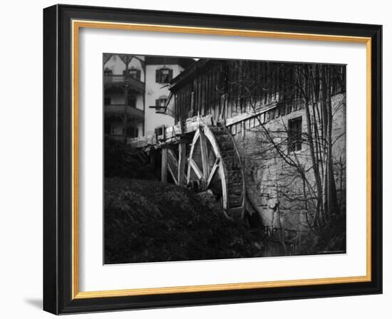 Water Wheel at Mill-Emil Otto Hoppé-Framed Photographic Print