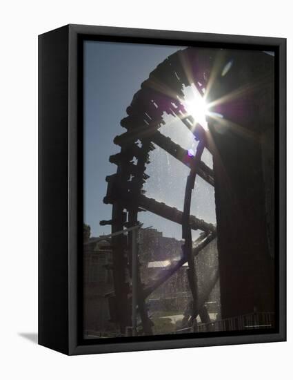 Water Wheel on the Orontes River, Hama, Syria, Middle East-Christian Kober-Framed Premier Image Canvas