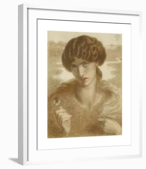 Water Willow - Study of Female Head and Shoulders-Dante Gabriel Rossetti-Framed Premium Giclee Print