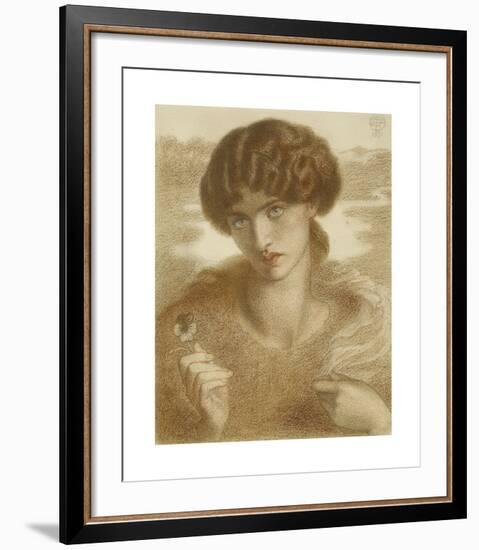 Water Willow - Study of Female Head and Shoulders-Dante Gabriel Rossetti-Framed Premium Giclee Print