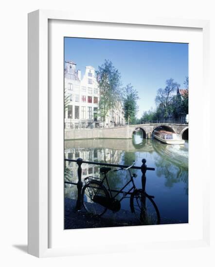 Water with Reflections, Amsterdam-Peter Adams-Framed Photographic Print