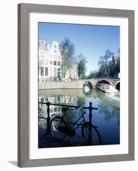 Water with Reflections, Amsterdam-Peter Adams-Framed Photographic Print