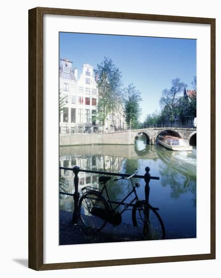 Water with Reflections, Amsterdam-Peter Adams-Framed Photographic Print